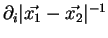 $ \partial_i \vert\vec{x_1}-\vec{x_2}\vert^{-1}$