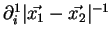 $ \partial^1_i \vert\vec{x_1}-
\vec{x_2}\vert^{-1}$
