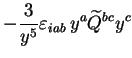 $\displaystyle - \frac{3}{y^5} \varepsilon_{iab}\, y^a \widetilde{Q}^{bc} y^c$