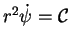 $ r^2 \dot{\psi} = \mathcal{C}$