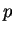 $\displaystyle p$