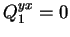$\displaystyle Q_1^{yx} = 0$