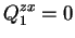 $\displaystyle Q_1^{zx} = 0$