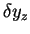 $\displaystyle \delta y_z$