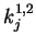 $ k^{1,2}_j$