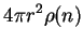 $\displaystyle 4\pi r^2 \rho(n)$